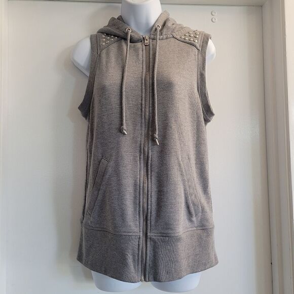Lorna Jane active hooded sweatshirt vest with studded details - Picture 1 of 9